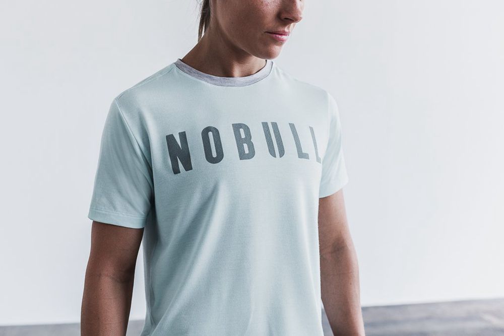 T-Shirts NOBULL Femme Bleu - NOBULL Boxy,France (7501-JWNSP)